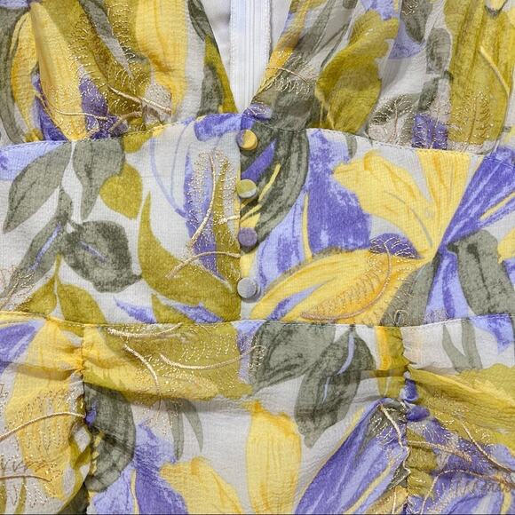 RUNAWAY The Label Paradise Mini Dress in Yellow/Lilac Size XS US 2 UK 6 NWOT - Picture 11 of 16